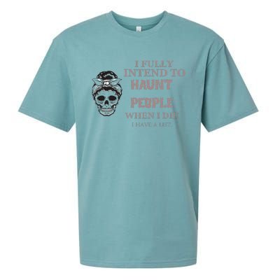 Funny For Halloween I Fully Intend To Haunt Sueded Cloud Jersey T-Shirt