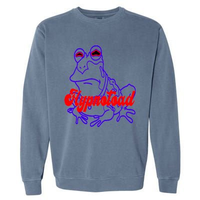 Funny Frog Hypnotoad Football Coach Garment-Dyed Sweatshirt