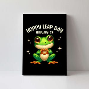 Funny Frog Hoppy Leap Day February 29 Hoppy Leap Day Canvas