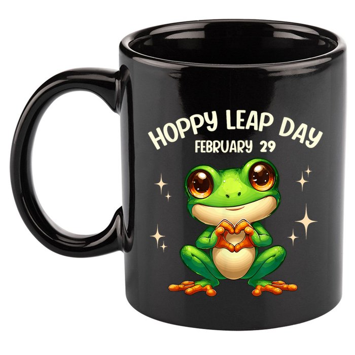 Funny Frog Hoppy Leap Day February 29 Hoppy Leap Day 11oz C Handle Ceramic Mug