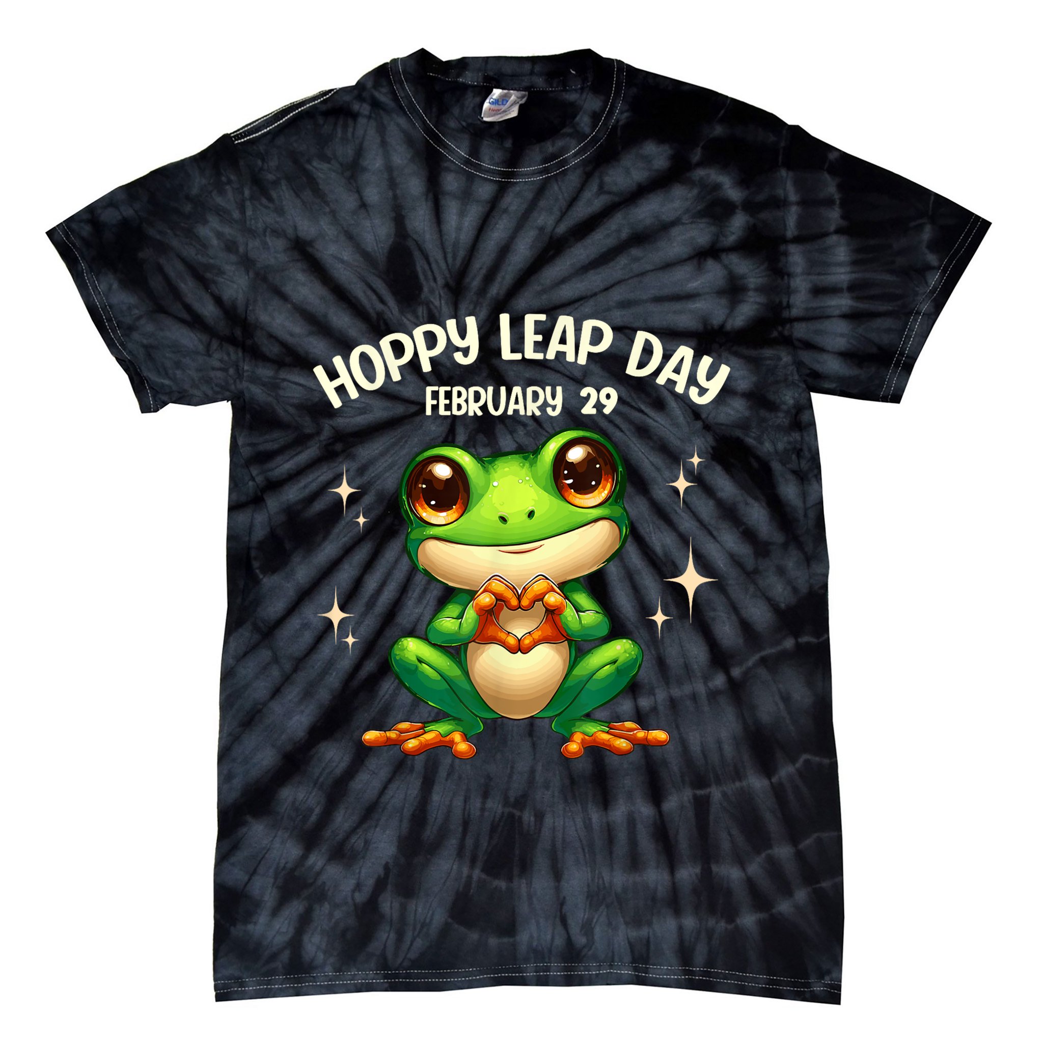Funny Frog Hoppy Leap Day February 29 Hoppy Leap Day Tie-Dye T-Shirt