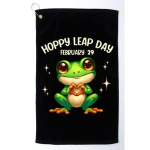 Funny Frog Hoppy Leap Day February 29 Hoppy Leap Day Platinum Collection Golf Towel