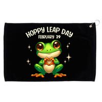 Funny Frog Hoppy Leap Day February 29 Hoppy Leap Day Grommeted Golf Towel