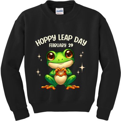 Funny Frog Hoppy Leap Day February 29 Hoppy Leap Day Kids Sweatshirt