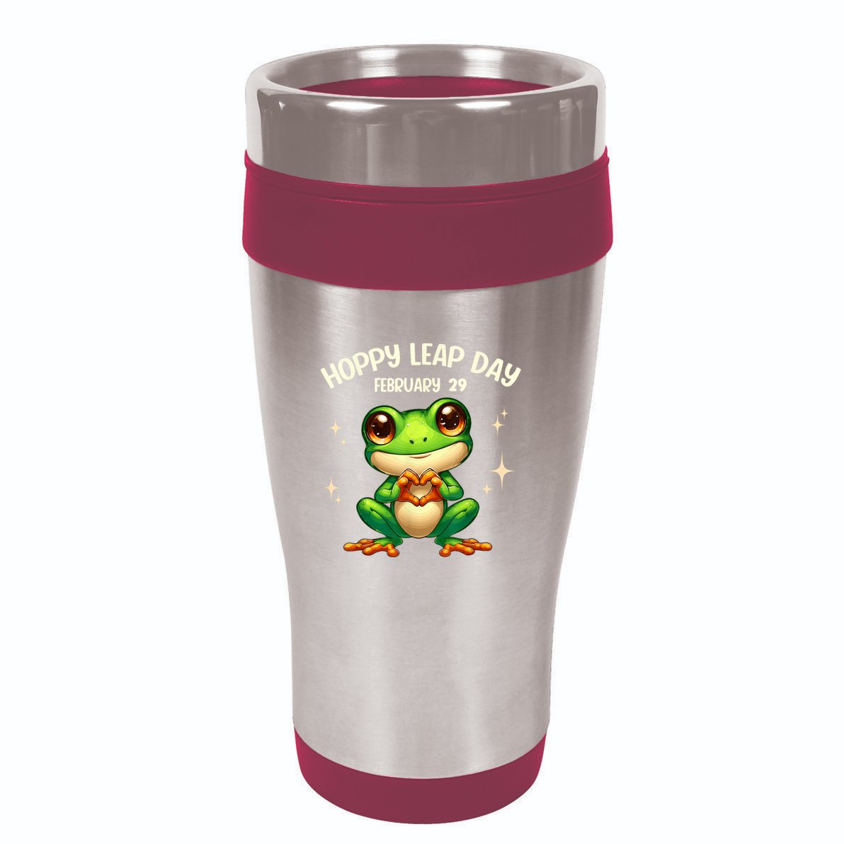 Funny Frog Hoppy Leap Day February 29 Hoppy Leap Day 16oz Travel Tumbler