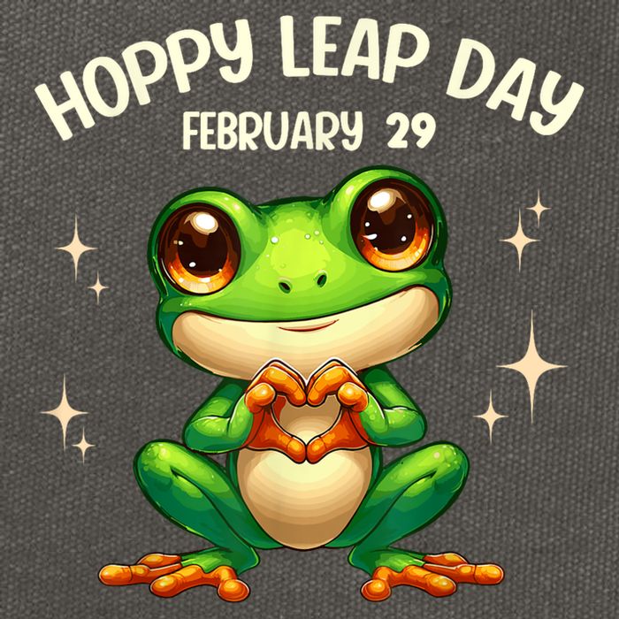 Funny Frog Hoppy Leap Day February 29 Hoppy Leap Day Cotton Canvas Backpack
