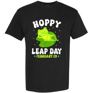 Funny Frog Hoppy Leap Day February 29 Birthday Leap Year Garment-Dyed Heavyweight T-Shirt