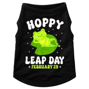 Funny Frog Hoppy Leap Day February 29 Birthday Leap Year Doggie Tank