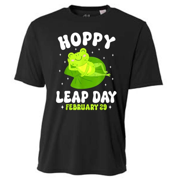 Funny Frog Hoppy Leap Day February 29 Birthday Leap Year Cooling Performance Crew T-Shirt