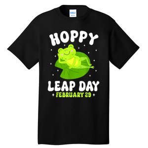 Funny Frog Hoppy Leap Day February 29 Birthday Leap Year Tall T-Shirt