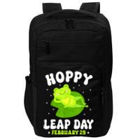 Funny Frog Hoppy Leap Day February 29 Birthday Leap Year Impact Tech Backpack