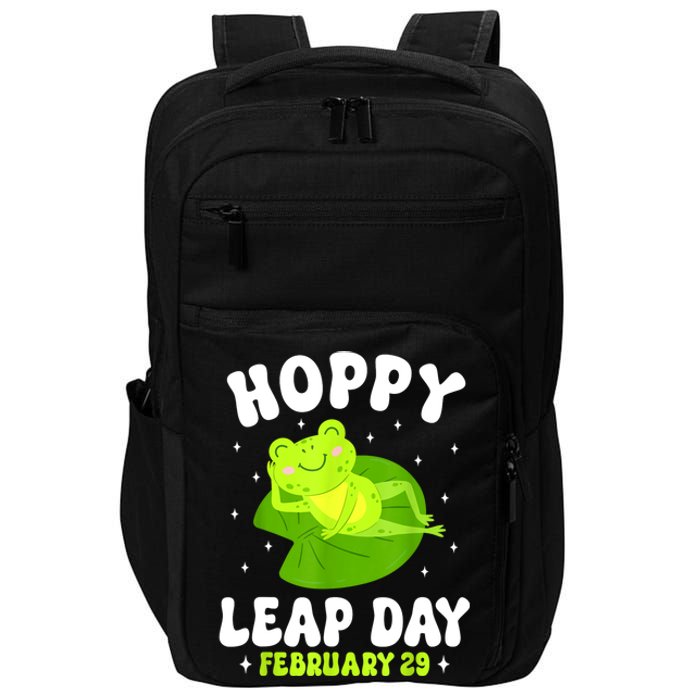 Funny Frog Hoppy Leap Day February 29 Birthday Leap Year Impact Tech Backpack