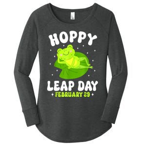 Funny Frog Hoppy Leap Day February 29 Birthday Leap Year Women's Perfect Tri Tunic Long Sleeve Shirt