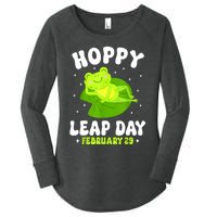 Funny Frog Hoppy Leap Day February 29 Birthday Leap Year Women's Perfect Tri Tunic Long Sleeve Shirt