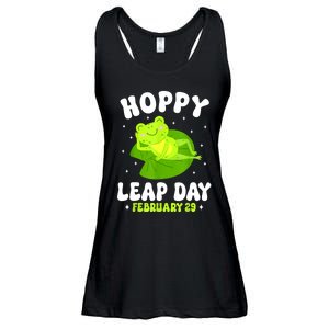 Funny Frog Hoppy Leap Day February 29 Birthday Leap Year Ladies Essential Flowy Tank