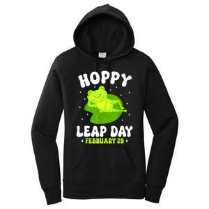 Funny Frog Hoppy Leap Day February 29 Birthday Leap Year Women's Pullover Hoodie