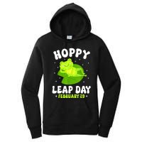 Funny Frog Hoppy Leap Day February 29 Birthday Leap Year Women's Pullover Hoodie