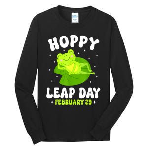 Funny Frog Hoppy Leap Day February 29 Birthday Leap Year Tall Long Sleeve T-Shirt