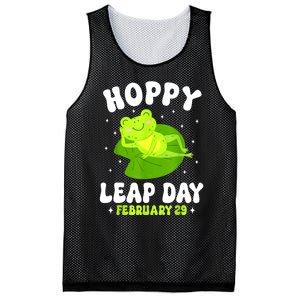 Funny Frog Hoppy Leap Day February 29 Birthday Leap Year Mesh Reversible Basketball Jersey Tank