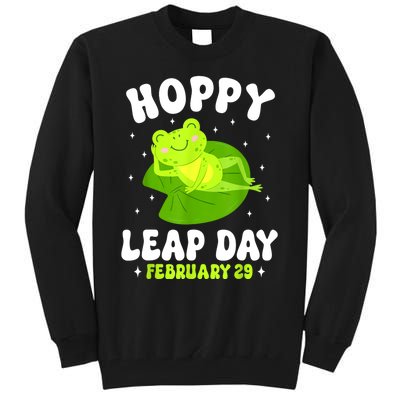 Funny Frog Hoppy Leap Day February 29 Birthday Leap Year Tall Sweatshirt