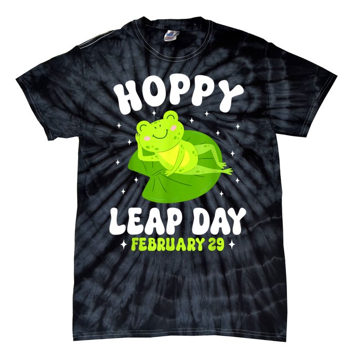 Funny Frog Hoppy Leap Day February 29 Birthday Leap Year Tie-Dye T-Shirt