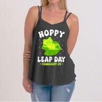 Funny Frog Hoppy Leap Day February 29 Birthday Leap Year Women's Strappy Tank