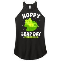 Funny Frog Hoppy Leap Day February 29 Birthday Leap Year Women's Perfect Tri Rocker Tank