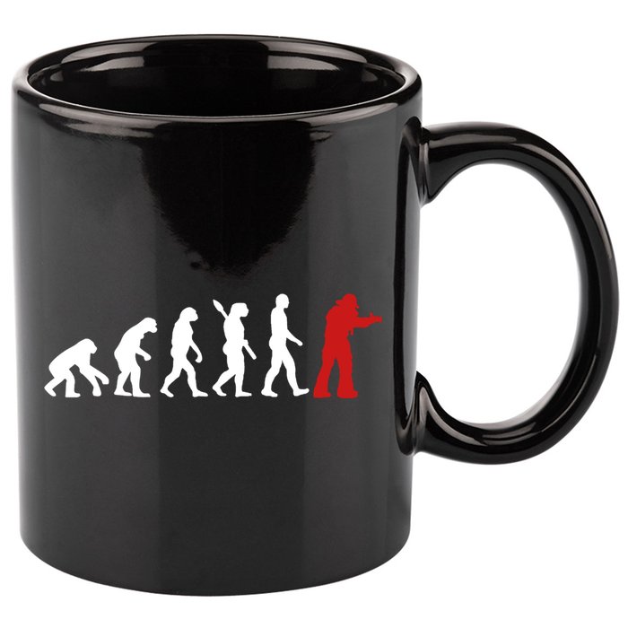 Fire Fighter Hero Rescue Cool Firefighter Evolution Great Gift 11oz C Handle Ceramic Mug