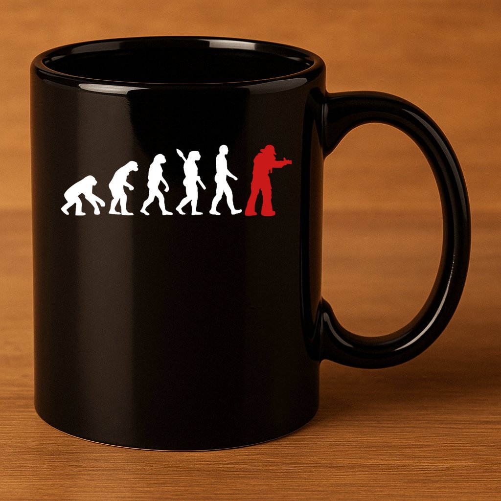 Fire Fighter Hero Rescue Cool Firefighter Evolution Great Gift 11oz C Handle Ceramic Mug