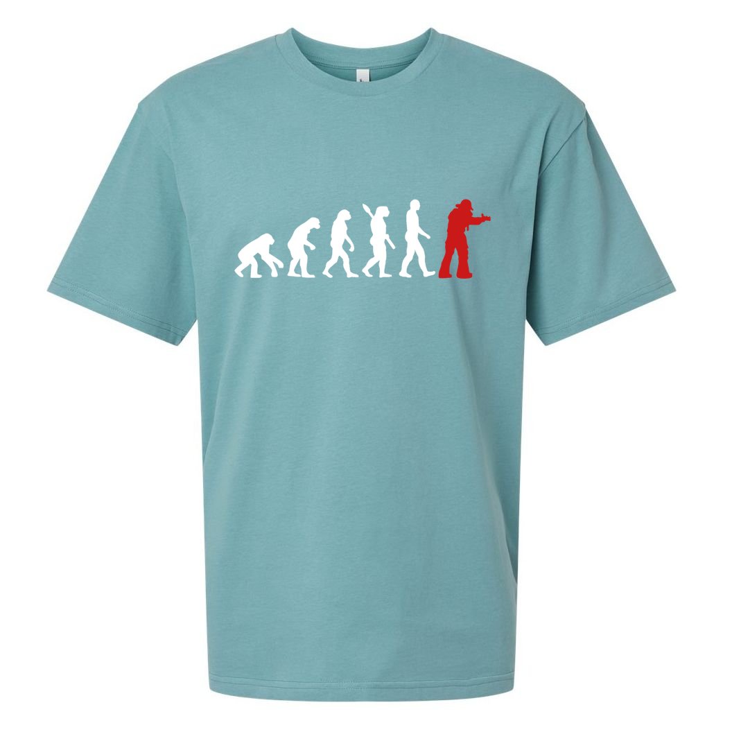 Fire Fighter Hero Rescue Cool Firefighter Evolution Great Gift Sueded Cloud Jersey T-Shirt