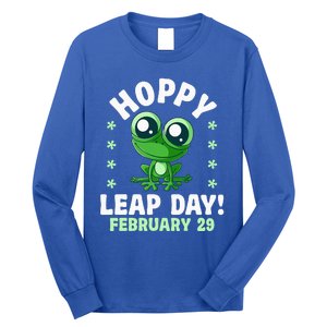 Funny Frog Hoppy Leap Day February 29 Birthday Leap Year Long Sleeve Shirt