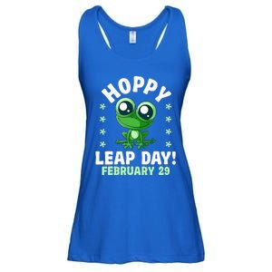 Funny Frog Hoppy Leap Day February 29 Birthday Leap Year Ladies Essential Flowy Tank