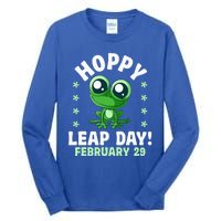 Funny Frog Hoppy Leap Day February 29 Birthday Leap Year Tall Long Sleeve T-Shirt