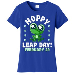 Funny Frog Hoppy Leap Day February 29 Birthday Leap Year Women's T-Shirt