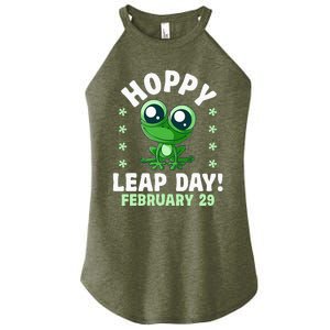 Funny Frog Hoppy Leap Day February 29 Birthday Leap Year Women's Perfect Tri Rocker Tank