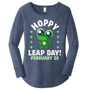 Funny Frog Hoppy Leap Day February 29 Birthday Leap Year Women's Perfect Tri Tunic Long Sleeve Shirt