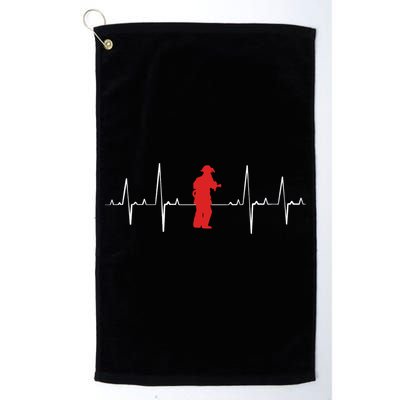 Fire Fighter Hero Rescue Cool Firefighter Heartbeat Gift Golf Towel
