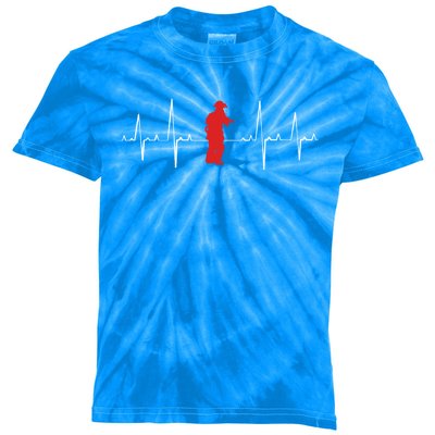 Fire Fighter Hero Rescue Cool Firefighter Heartbeat Gift Kids Tie-Dye T-Shirt