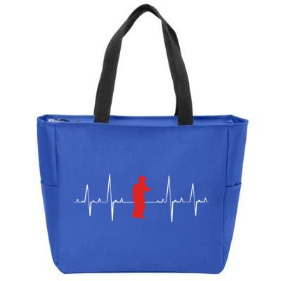 Fire Fighter Hero Rescue Cool Firefighter Heartbeat Gift Zip Tote Bag