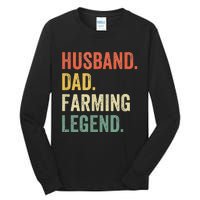 Funny Farmer Husband Dad Farming Legend Vintage Tall Long Sleeve T-Shirt