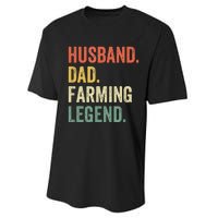 Funny Farmer Husband Dad Farming Legend Vintage Performance Sprint T-Shirt