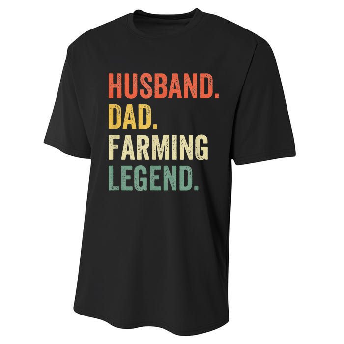 Funny Farmer Husband Dad Farming Legend Vintage Performance Sprint T-Shirt