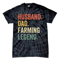 Funny Farmer Husband Dad Farming Legend Vintage Tie-Dye T-Shirt