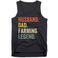 Funny Farmer Husband Dad Farming Legend Vintage Tank Top