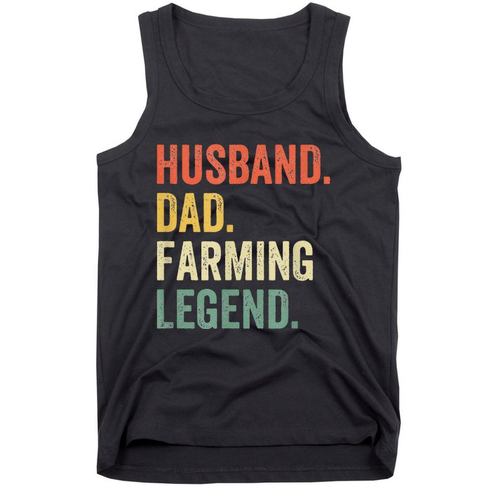 Funny Farmer Husband Dad Farming Legend Vintage Tank Top