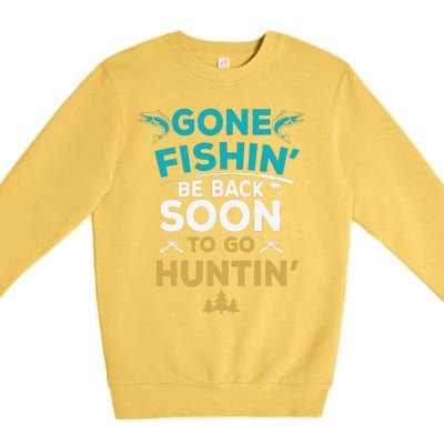 Funny Fishing Hunter Hunting Fisherman Gift Premium Crewneck Sweatshirt