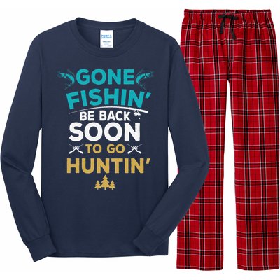 Funny Fishing Hunter Hunting Fisherman Gift Long Sleeve Pajama Set