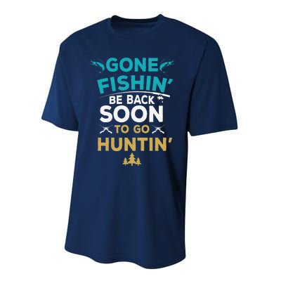 Funny Fishing Hunter Hunting Fisherman Gift Performance Sprint T-Shirt