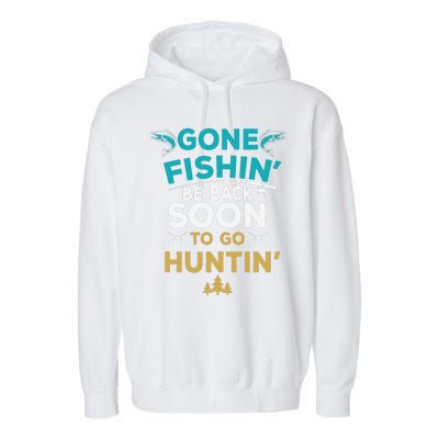 Funny Fishing Hunter Hunting Fisherman Gift Garment-Dyed Fleece Hoodie