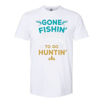 Funny Fishing Hunter Hunting Fisherman Gift Softstyle CVC T-Shirt